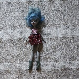 Blue-Haired Doll with Red Dress